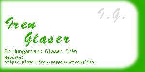 iren glaser business card